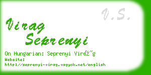 virag seprenyi business card